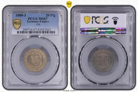 1888-J 20 Pfg J-6 MS67