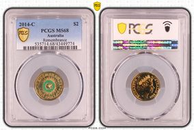 2014-C $2 Remembrance Colorized MS68