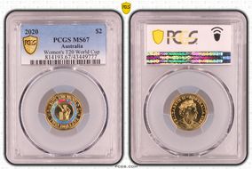 2020 $2 Women's T20 World Cup Colorized MS67