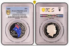 2000 50C Millennium - Colorized PR69DCAM
