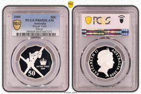2000 50C Royal Visit Ag PR69DCAM