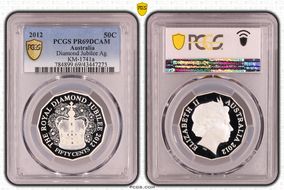 2012 50C Royal Diamond Jubilee Ag PR69DCAM