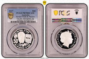 2017 50C MABO Pride & Passion Yes for Aboriginals Ag PR70DCAM