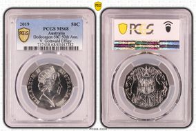 2019 50C Dodecagon 50C 50th Ann. V. Gottwald Effigy MS68