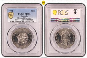 1991 50C Decimal Currency MS66