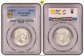 1944-S Florin KM-40  Ag MS65