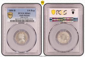 1884-B 1/4 Rup SW-6.275 MS61