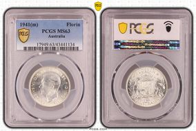 1941(m) Florin KM-40  Ag MS63