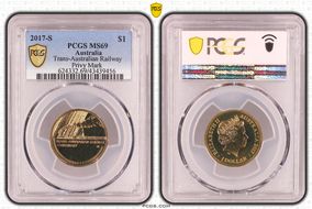 2017-S $1 Trans-Australian Railway Privy Mark MS69