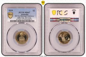 2018 $2 50 Yrs Decimal Currency 30th Ann. $2 Coin MS67