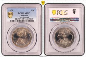 1970 50C Captain Cook MS67