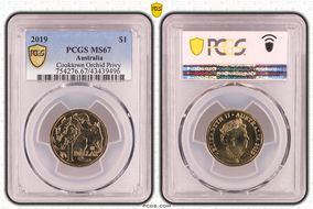 2019 $1 Cooktown Orchid Privy MS67