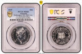 2019 50C Dodecagon 50C 50th Ann. V. Gottwald Effigy MS68