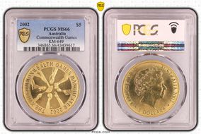 2002 $5 Commonwealth Games KM-649 MS66