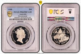 1988 50C Bicentennial PR69DCAM