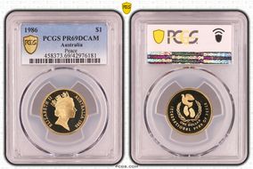 1986 $1 Peace PR69DCAM