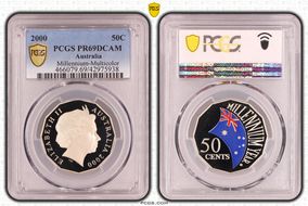 2000 50C Millennium - Colorized PR69DCAM