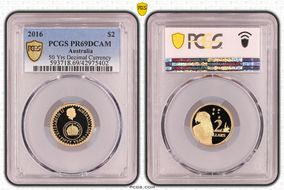 2016 $2 50 Yrs Decimal Currency PR69DCAM