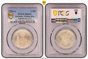 1931-A 3 Mk Magdeburg J-347 MS64+