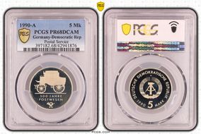 1990-A 5 Mk Postal Service PR68DCAM