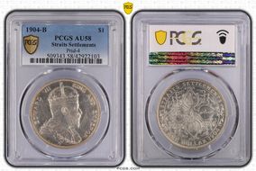 1904-B $1 Prid-4 AU58