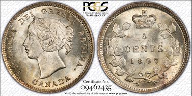 1897 5C Narrow / Wide 8 MS63