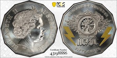 2018 50C AC/DC 45 Years of Thunder MS69