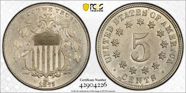 1875 5C AU58