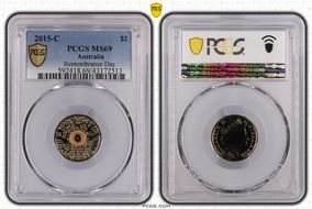 2015-C $2 Remembrance Day In Flanders Fields Colorized MS69