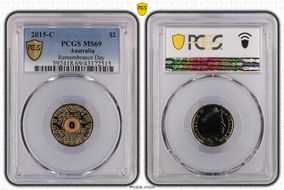 2015-C $2 Remembrance Day In Flanders Fields Colorized MS69