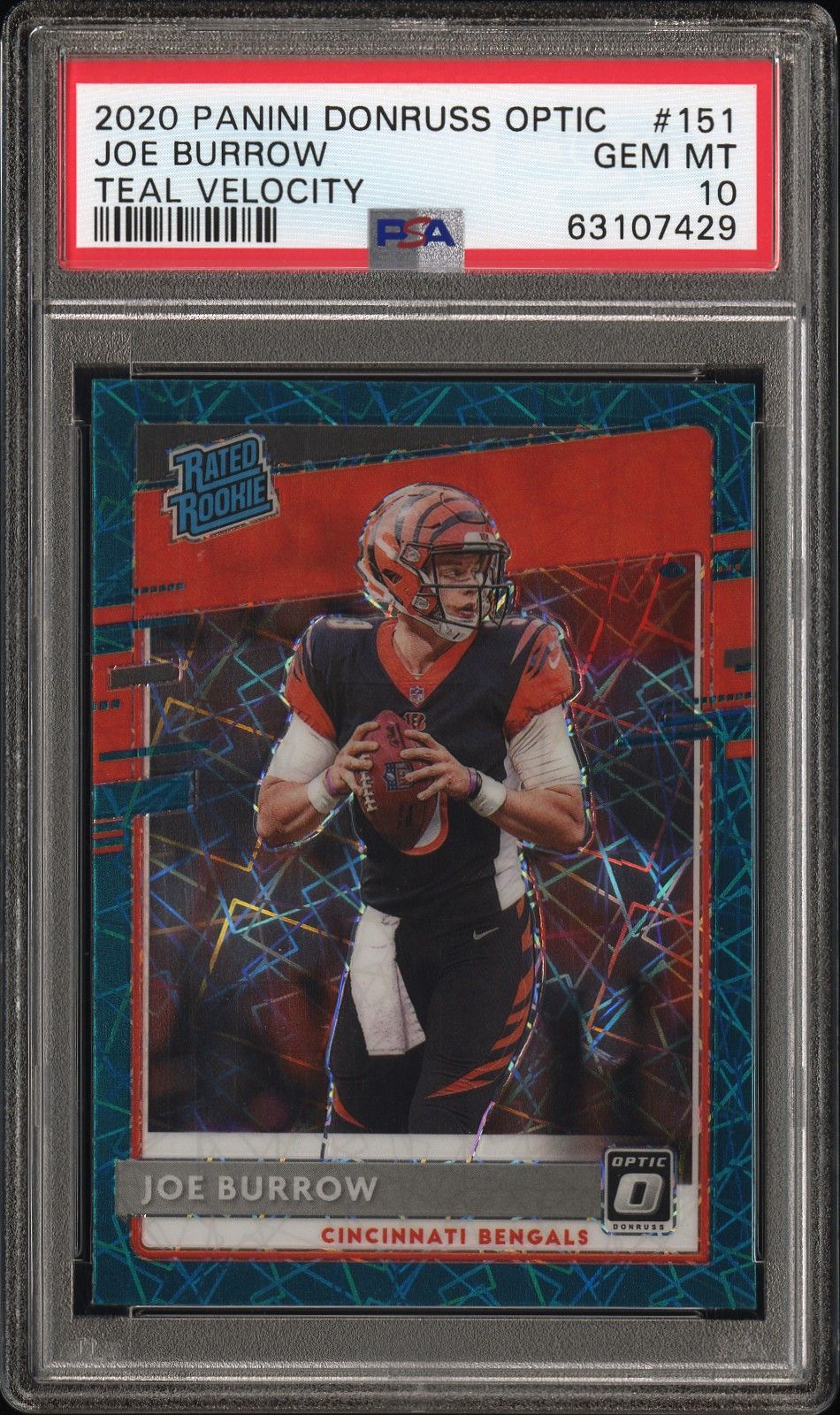 2020 Panini PANINI DONRUSS OPTIC Teal #151 Joe Burrow front