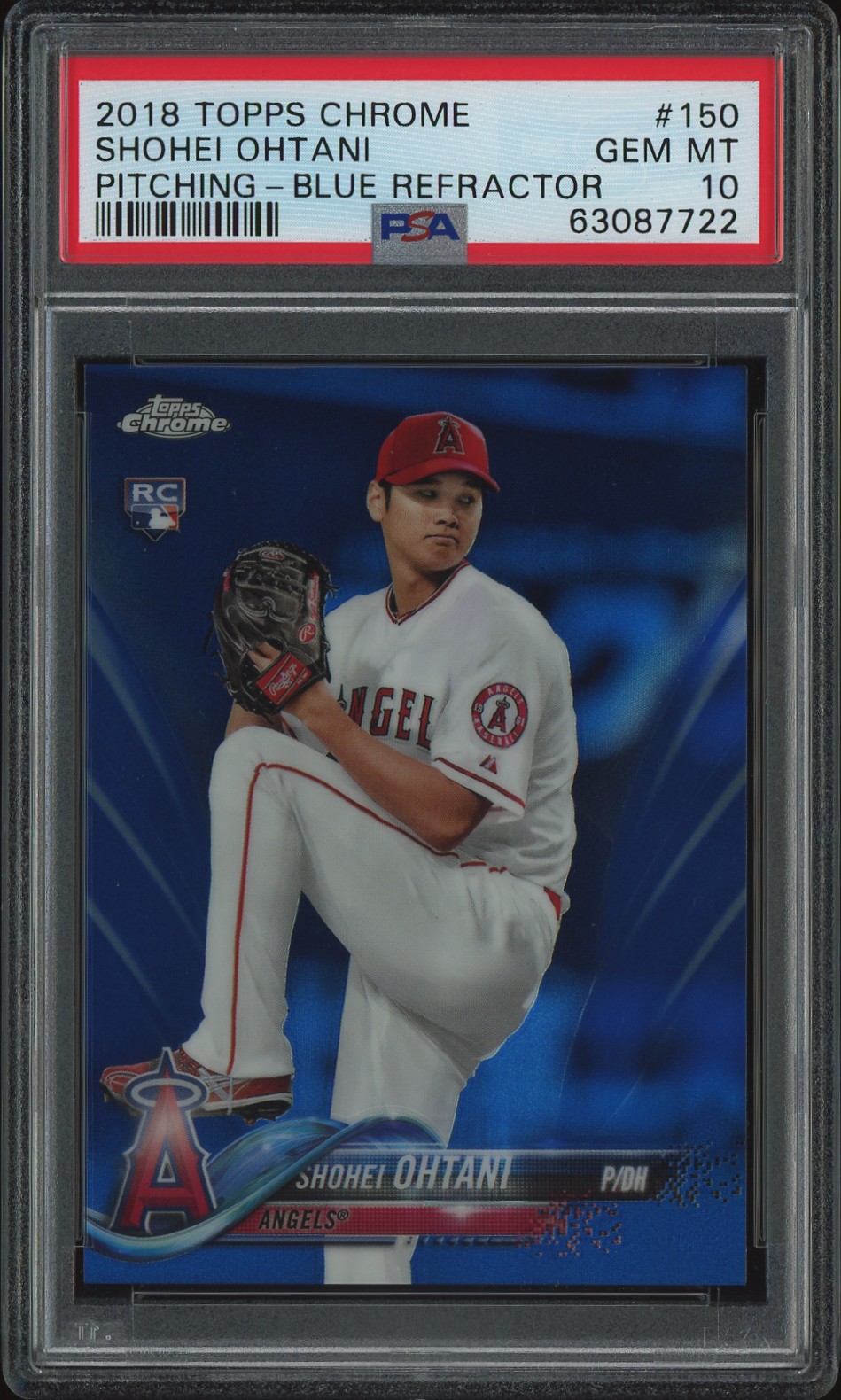 Raja's 2018 Topps Chrome Shohei Ohtani Pitching-Blue Refractor
