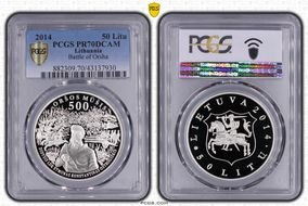 2014-LMK 50 Litu Battle of Orsha PR70DCAM