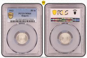 1913 50 St KM-30  Ag MS64