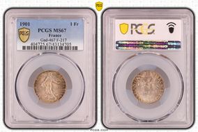 1901 1 Fr Gad-467 F-217 MS67