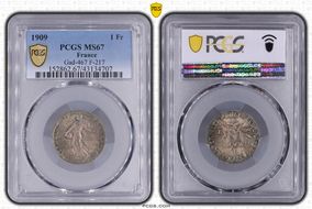 1909 1 Fr Gad-467 F-217 MS67