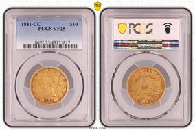 1881-CC $10 VF25