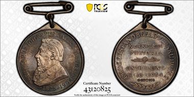 1954 Medal Laidlaw-0074a Silver Afrikaans Version MS65