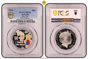 2016 50C Big Ted Play School Colorized MS70