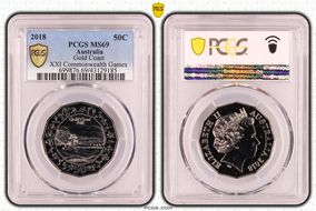 2018 50C Gold Coast  XXI Commonwealth Games MS69