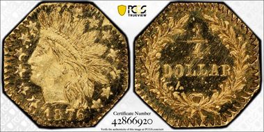 1876 25C BG-799B MS66PL