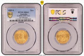 1889-S Sov S-3868 DISH S11 1st Obverse MS61