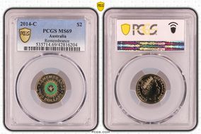 2014-C $2 Remembrance Colorized MS69