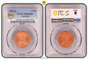 1961 Y. (p) 1/2D MS64RD