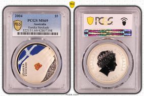 2004 $5 Eureka Stockade Colorized MS69