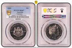 2001 50C Tasmania MS67