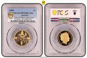 2008 $1 Year of Planet Earth Al-Br PR70DCAM