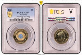 2021 $1 Centenary of Rotary MS69