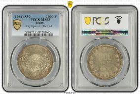 (1964) S39 1000 Y Olympics JNDA 03-1 MS63