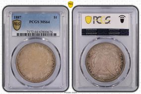 1887 $1 MS64